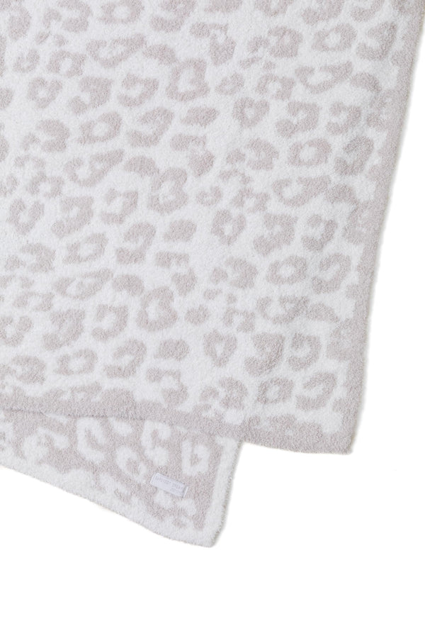 CozyChic Throw Blanket – Leopard Animal Print, 54" x 72", Cream-Stone