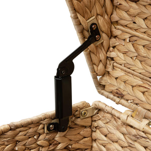 Water Hyacinth Wicker Storage Trunk with Metal Frame