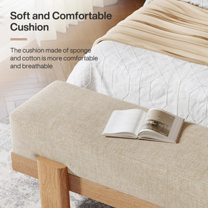 55-Inch Upholstered Entryway Bench