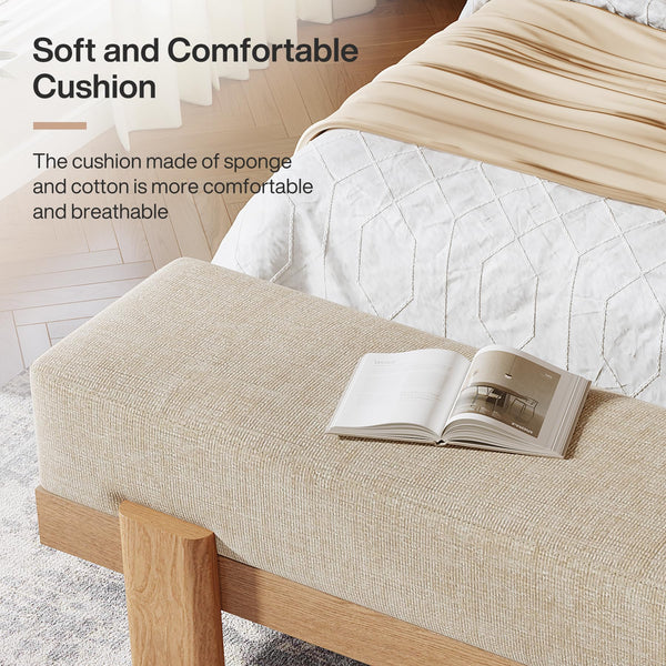 55-Inch Upholstered Entryway Bench