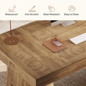 55-Inch Executive Desk with Double Pedestal