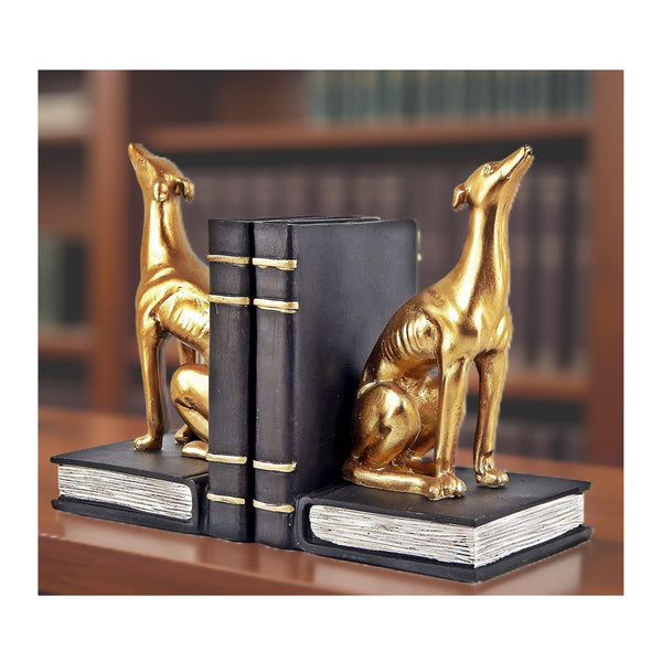 Greyhound Dog Bookends – Golden, 7 Inch