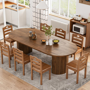 Extendable Oval Dining Table with Storage — Seats 4 to 10