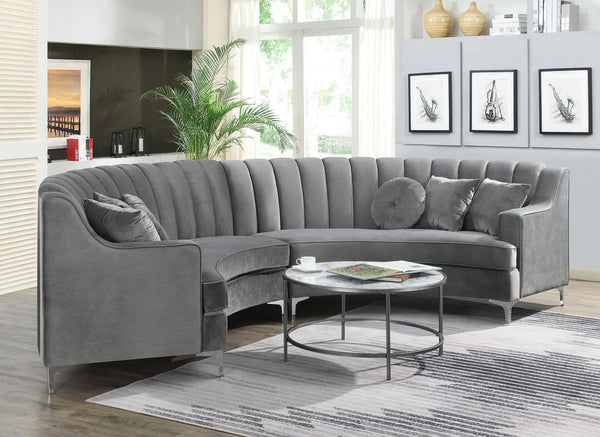 141.34" Oversized L-Shaped Curved Sectional Sofa