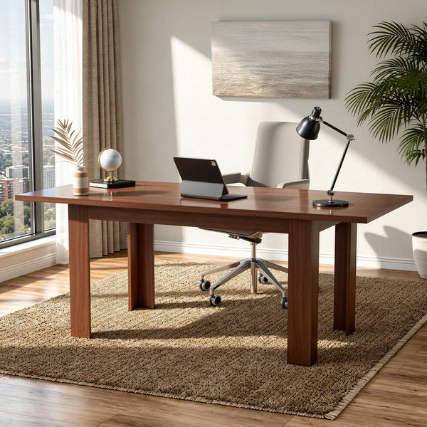 Extendable Home Office Desk 59–77 Inch | Modern Computer Writing Desk