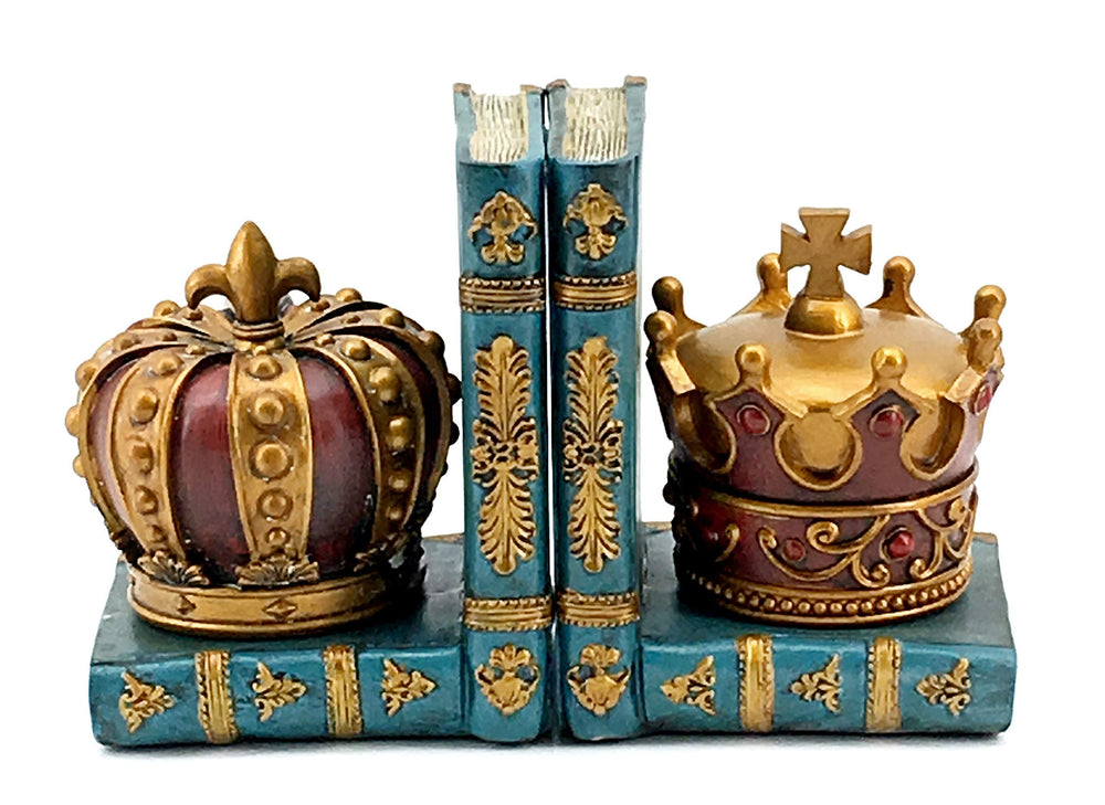 Chess King & Queen Decorative Bookends – Resin, 6 Inch