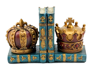Chess King & Queen Decorative Bookends – Resin, 6 Inch