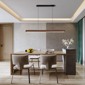 47" Wood Grain Linear Pendant Light