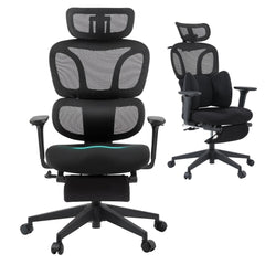 Ergonomic High Back Office Chair with Fixed Lumbar Support & Detachable Pillow