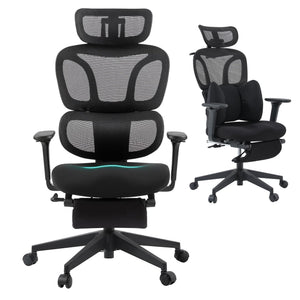 Ergonomic High Back Office Chair with Fixed Lumbar Support & Detachable Pillow