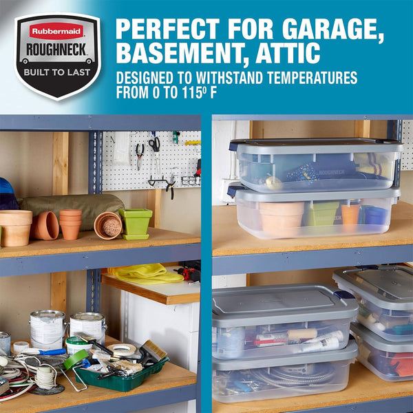 Clear Storage Totes with Snap-Fit Lids – Multi-Size Packs