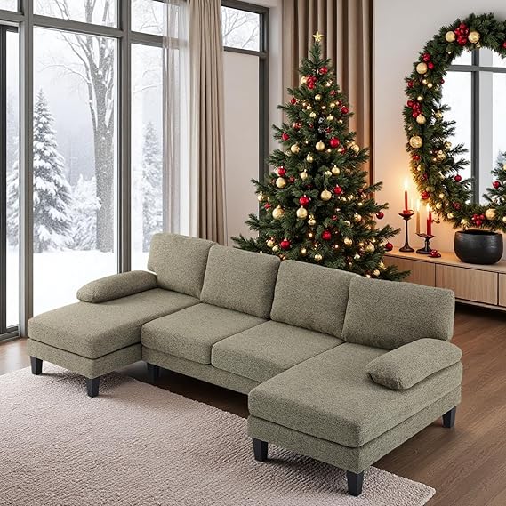 U-Shaped Sectional Couch with Dual Chaise