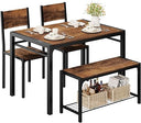 4-Piece Dining Set with Bench for 4
