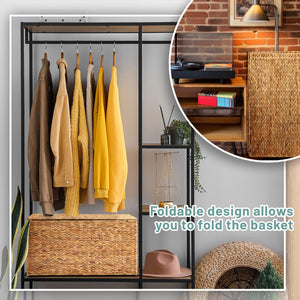 Water Hyacinth Wicker Storage Trunk with Lid