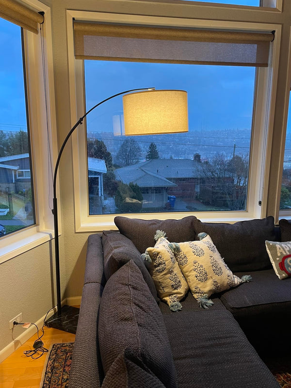 Arc Floor Lamp with Marble Base – LED, 76" Tall