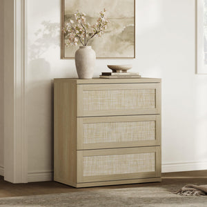 Rattan Dresser with Drawers – Modular Chest of Drawers for Bedroom