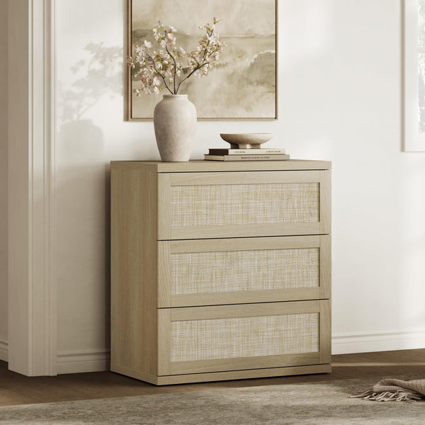 Rattan Dresser with Drawers – Modular Chest of Drawers for Bedroom