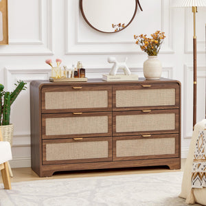 6-Drawer Dresser with Wide Storage Cabinet
