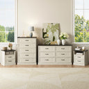 Farmhouse Dresser & Nightstand Set – 4 Piece Bedroom Set