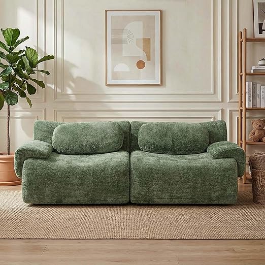 Modular Cloud Sofa Sectional – Chenille Boneless Couch, No Assembly