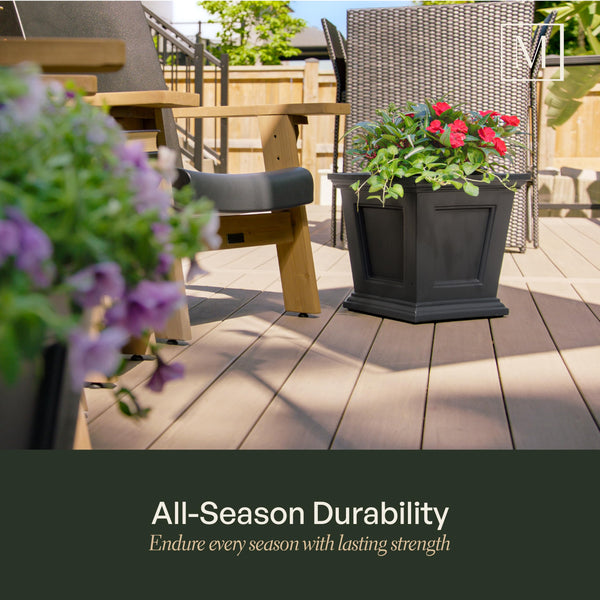 16-Inch Square Self-Watering Planter