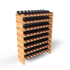 72-Bottle Bamboo Stackable Freestanding Wine Rack