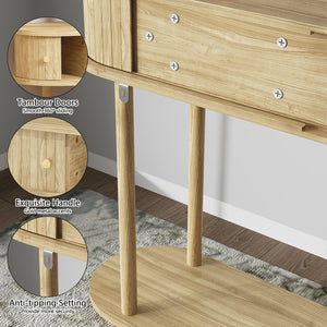 Modern 47.2" Console Table with Tambour Door Storage