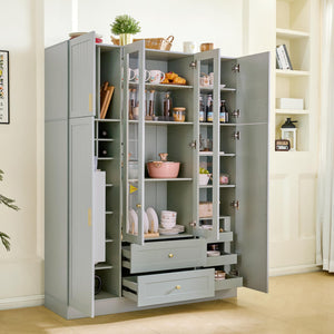 Large Kitchen Pantry with 6 Doors