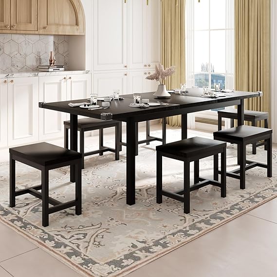 5-Piece Extendable Dining Table Set