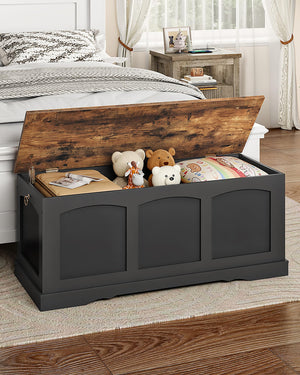 Storage Chest Bench with Lift Lid and Safety Hinge