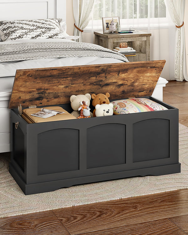 Storage Chest Bench with Lift Lid and Safety Hinge