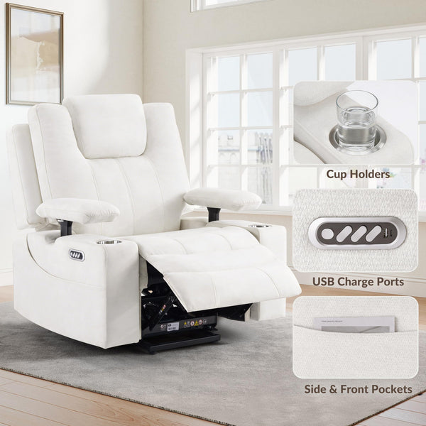 4-Motor Power Lift Recliner Chair with Massage & Heat