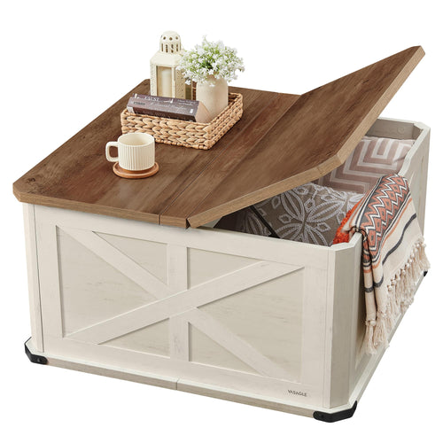 Square Lift-Top Coffee Table with Hidden Storage