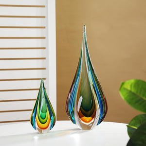 Handmade Murano Glass Cube Sculpture – Extra Large Art Decor