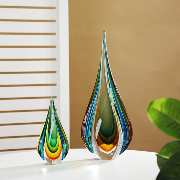 Handmade Murano Glass Cube Sculpture – Extra Large Art Decor
