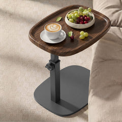 C-Shape Side Table with Adjustable Height