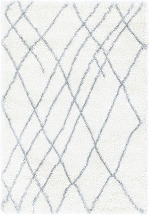 Soft Touch Shag Area Rug – Abstract Moroccan Pattern, 4x6