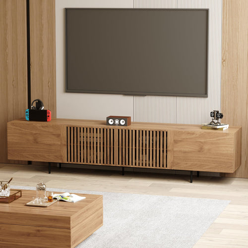 94.48" Mid-Century Modern TV Stand with Storage