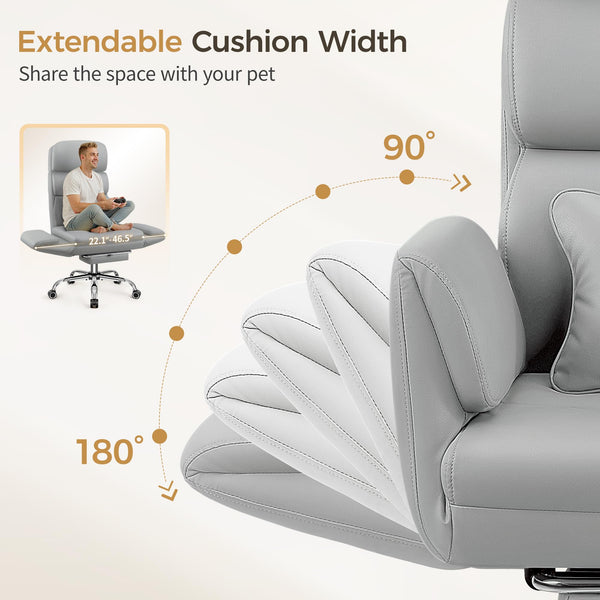 Big & Tall Ergonomic Reclining Office Chair – 500 lb Capacity