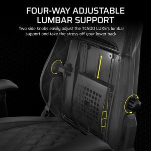 Gaming Chair – Wide Seat with Lumbar Support & Adjustable Armrests