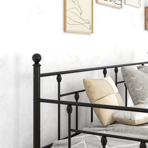 Twin Metal Daybed Frame with Under-Bed Storage