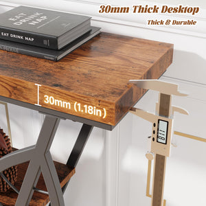 3-Tier Leaf Console Table with Metal Frame