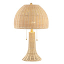 Bohemian Rustic Rattan LED Table Lamp 22"