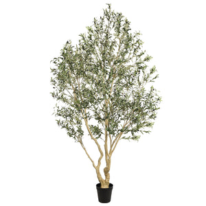 Large Artificial Olive Tree with Realistic Leaves and Olives