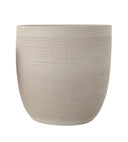 Large Embossed Stoneware Planter with PVC Liner