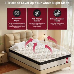 10-Inch Hybrid Mattress with Pocket Springs & Memory Foam | Full & Queen