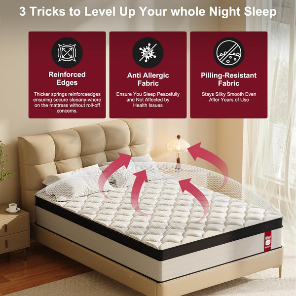 10-Inch Hybrid Mattress with Pocket Springs & Memory Foam | Full & Queen