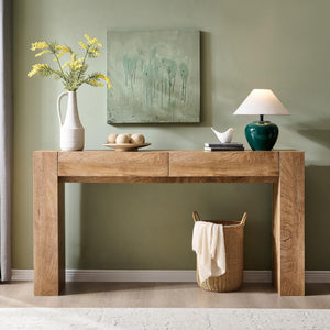63-Inch Entryway Console Table with Drawers