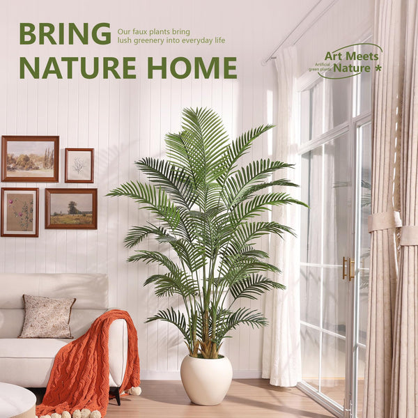 Artificial Palm Tree – Indoor Outdoor Faux Floor Plant (6ft, 7ft & 8ft)
