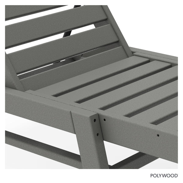 Nautical Patio Chaise Lounge – Slate Grey